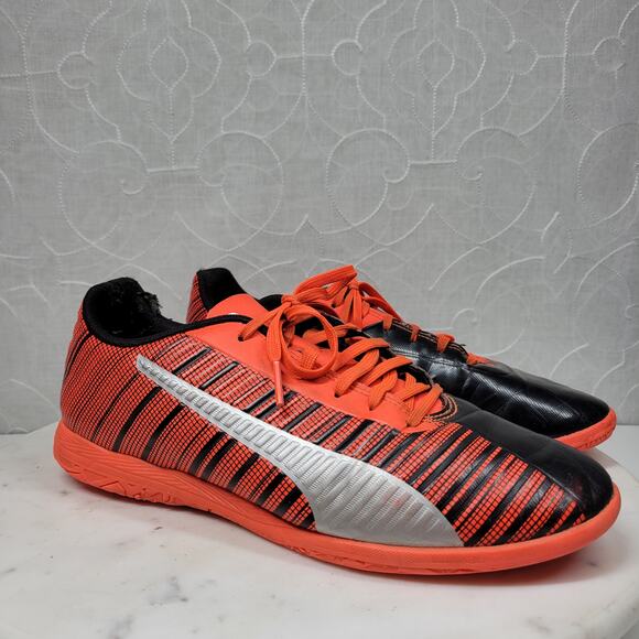 Puma One 5.4 IT Indoor Soccer Shoes Mens 7.5 Orange Black Football Trainer main image 8